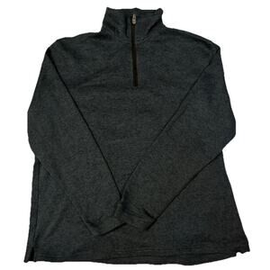 Haggar Quarter Zip Gray Sweater Men’s 2XL Knit Pull Over Cool 18 Pro Sweatshirt